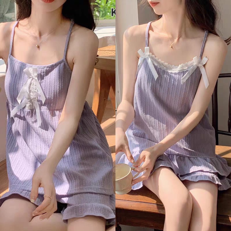 HC - SETELAN TANKTOP RENDA IMPORT KOREA