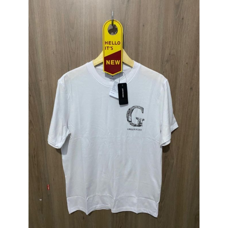 kaos greenlight putih 100% original size (M,L,XL)