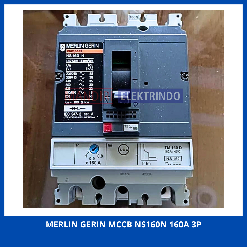 MERLIN GERIN MCCB NS160N 160A 3P & 125A 3P