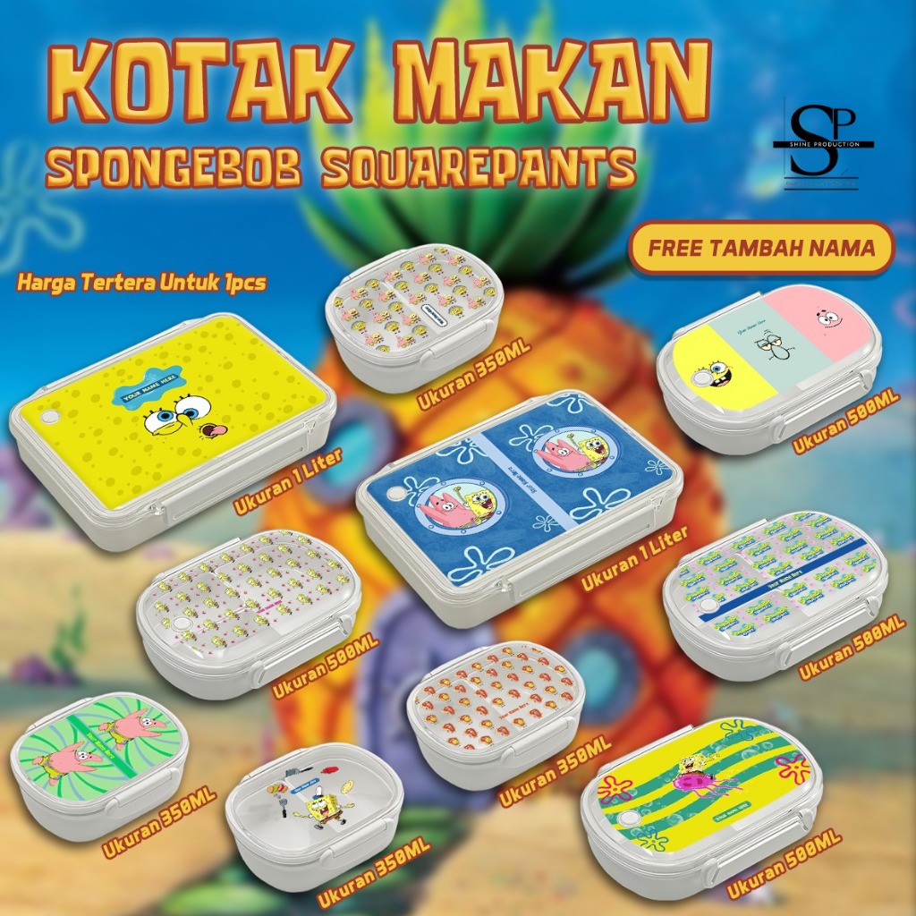 Kotak Makan Bekal Anak Motif Spongebob Bekal Kartun