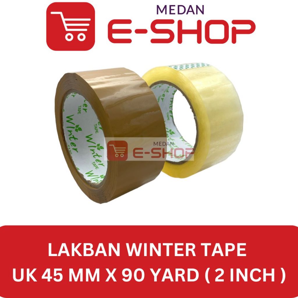 

Lakban 2 INCH 45mm x 90 Yard Coklat / Bening Isolasi selotip selasiban MH Cokelat 2 INCH