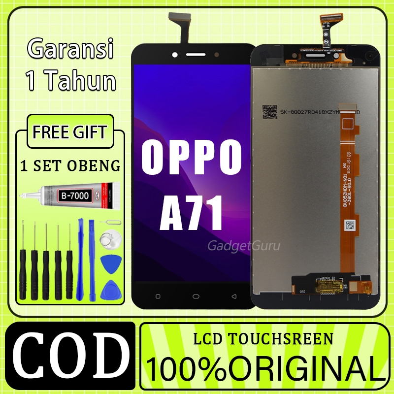 【ORIGINAL 100%】LCD OPPO A71 FULLSET TOUCHSCREEN / ORIGINAL100% LCD / copotan / original fullset(Garansi 1 tahun)