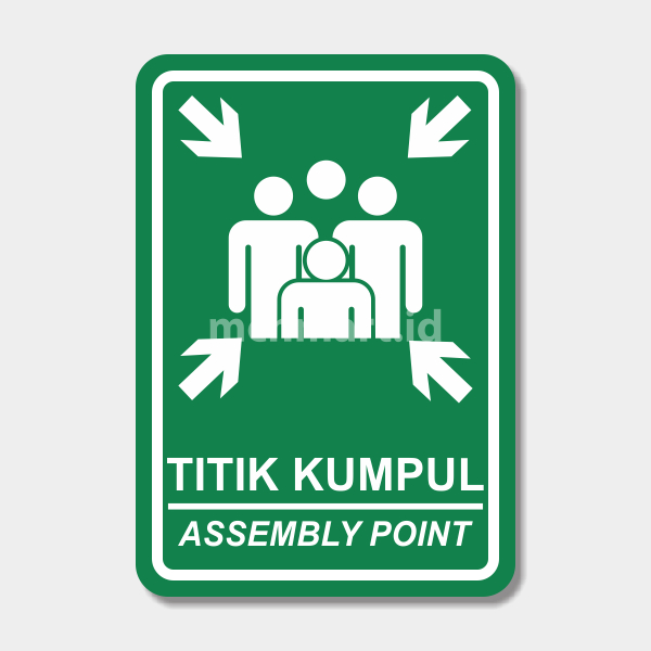 

Safety Sign Rambu K3 Emergency - TItik Kumpul 35x50cm