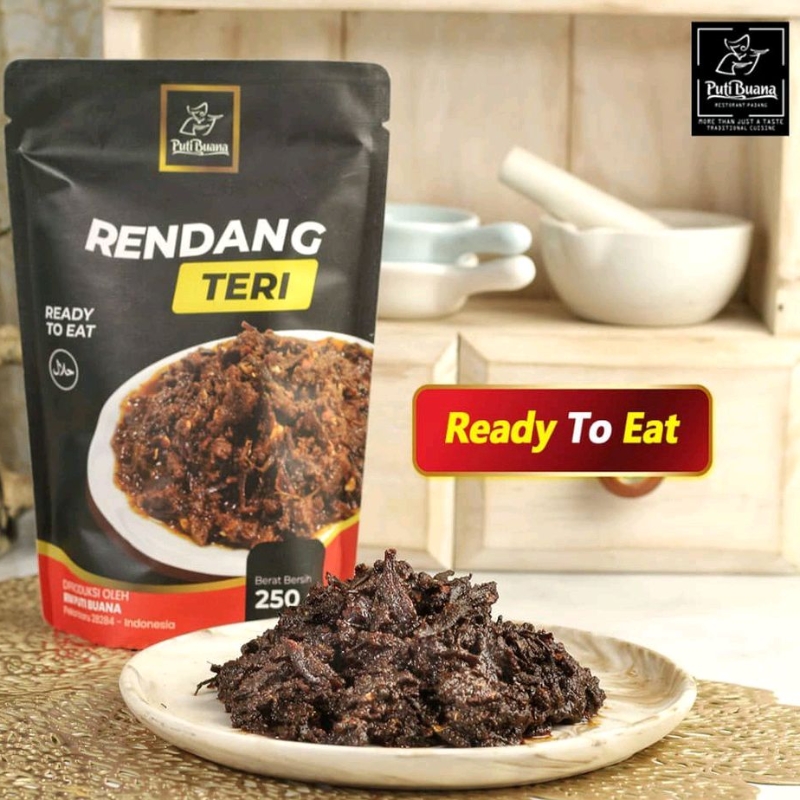 

Rendang Teri Kemasan 250 gram Original Khas Padang