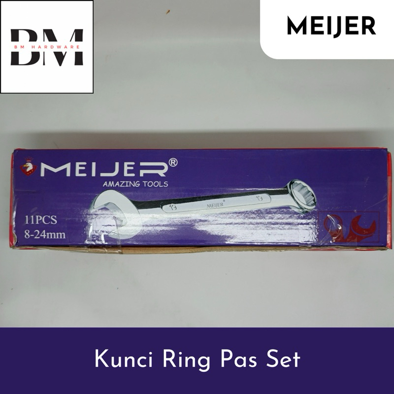 Kunci Ring Pas Set MEIJER 11 pcs