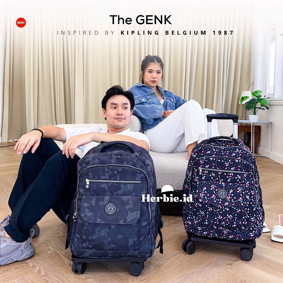 ART Y12A TERBARU 224 TAS RANSEL TROLI LIPAT BARLEY THE GENK BELGIUM BAHAN PARASUT ANTI AIR RODA 4 TR