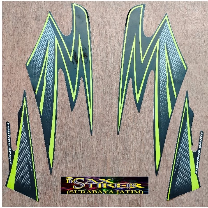 Striping Original Yamaha RX king hitam Lis hijau tahun 2003