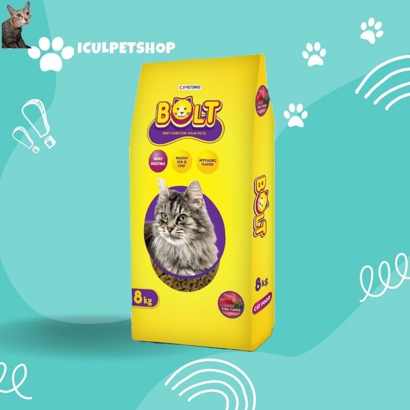 Makanan kucing dry food bolt tuna kibble donat 20 Kg 1 karung dryfood makanan anak kucing