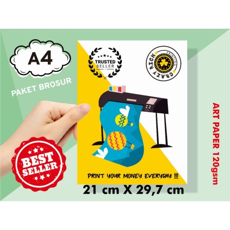 

Brosur Custom A4 Artpaper 120gsm / 150gsm