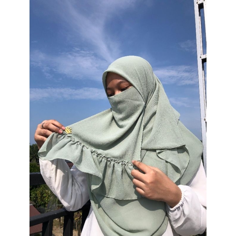 hijab segiempat set cadar Fattah hejab