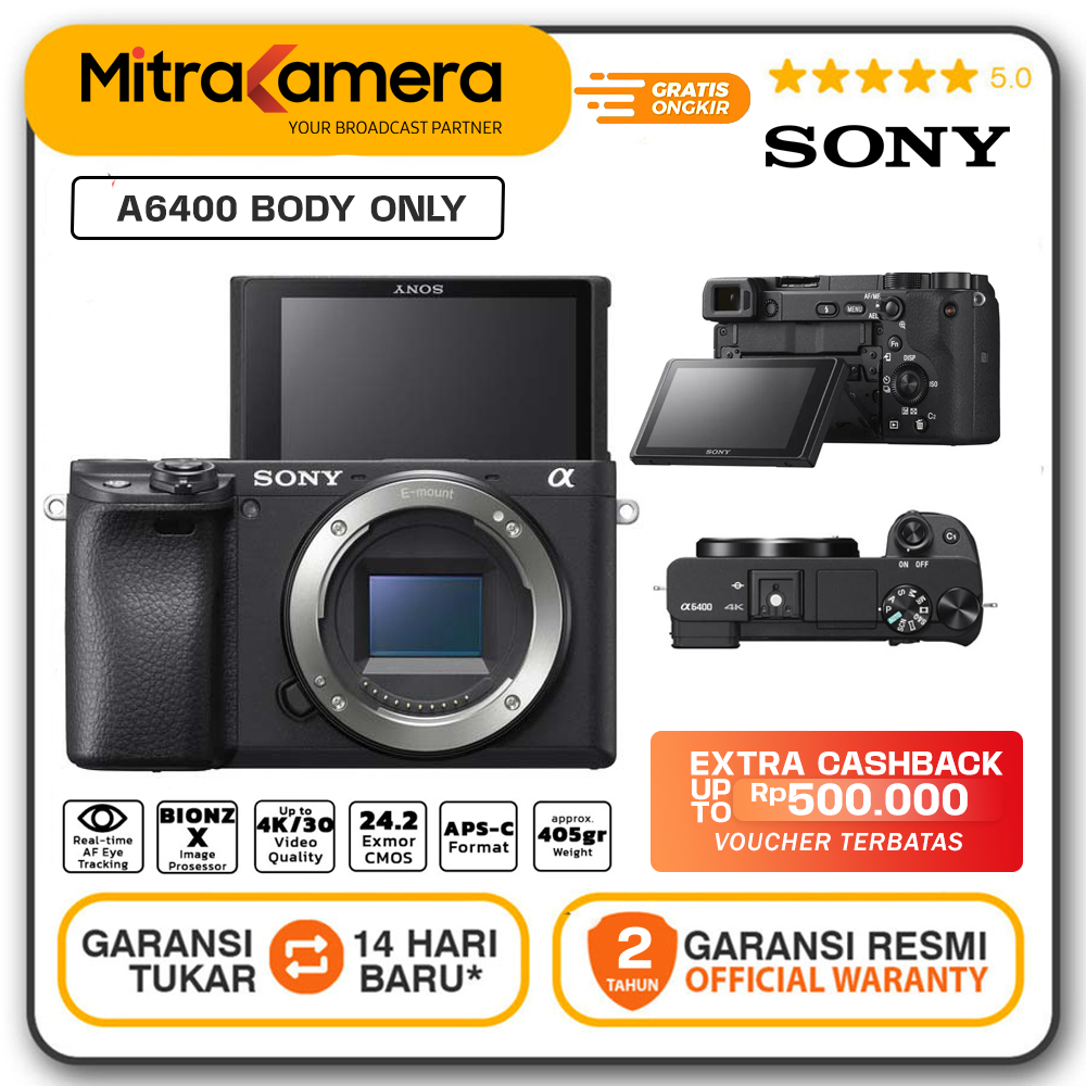 Sony Alpha A6400 Kamera Mirrorless Body Only/ Sony Alpha A6400 BO/ Mirrorless Sony