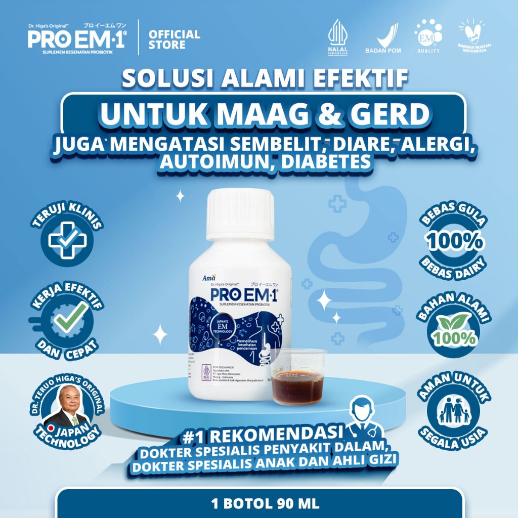 Probiotik Anak PROEM1 Bakteri Baik |Pencernaan |Sembelit |Usus |Alergi |Zero Sugar
