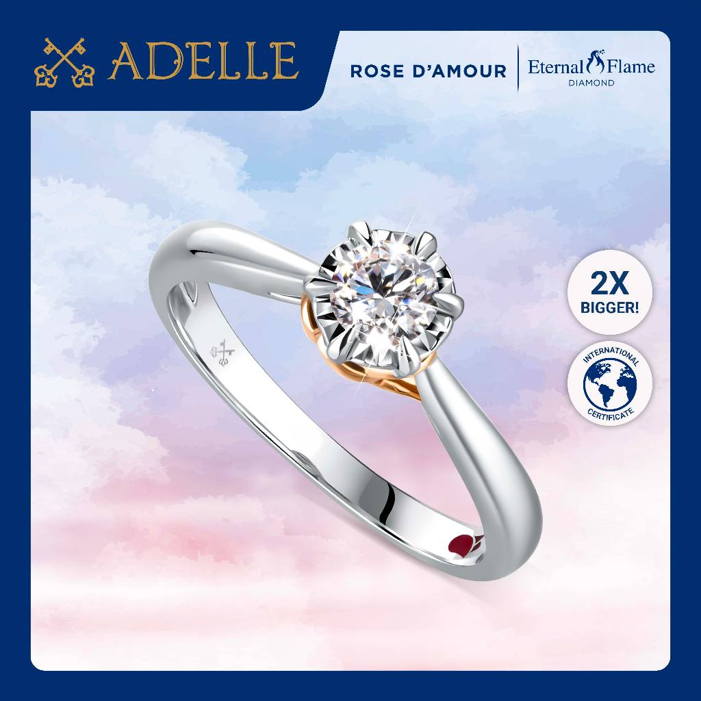 Adelle Jewellery - Rosevie Ring - Cincin Emas Berlian