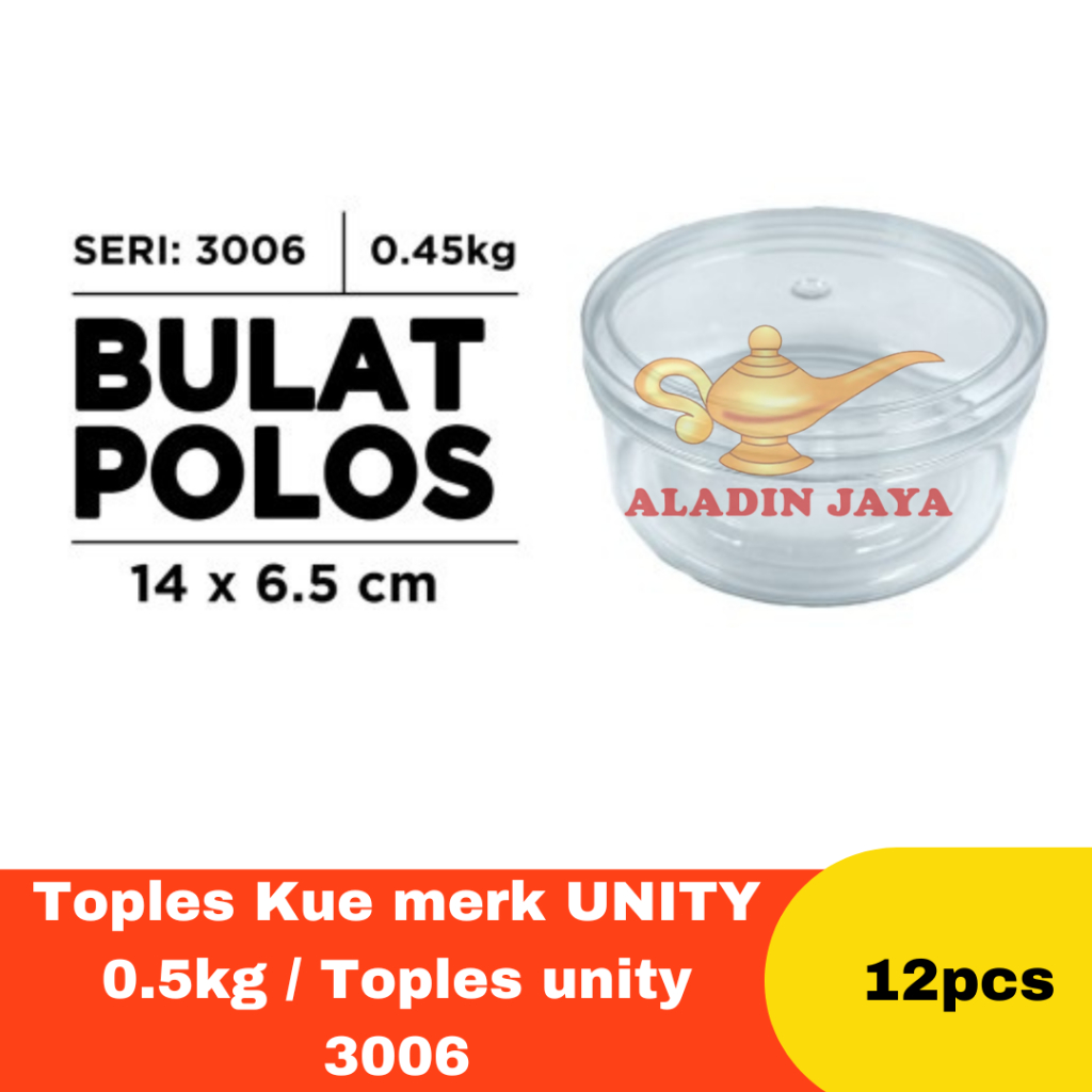 Toples Kue merk UNITY 0.5kg / Toples unity 3006