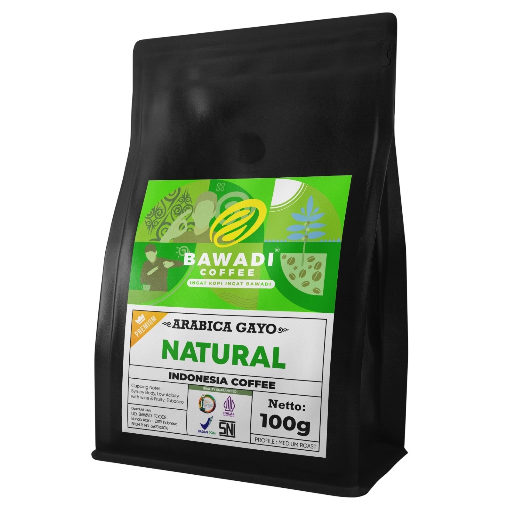 

Bubuk Kopi Arabika Natural Bawadi 100gr