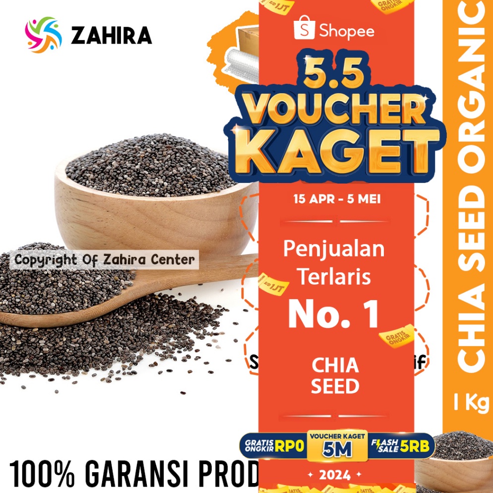 

Kepoin aja Chia Seed Premium 1Kg Mexico Kualitas Terbaik Untuk Diet Keto Kaya Serat Pengganti Nasi Shirataki