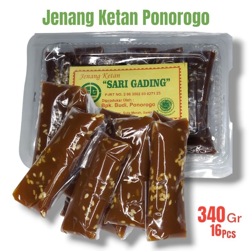 

Jenang Ketan Hitam Wijen Ponorogo Asli Jawa Sari Gading