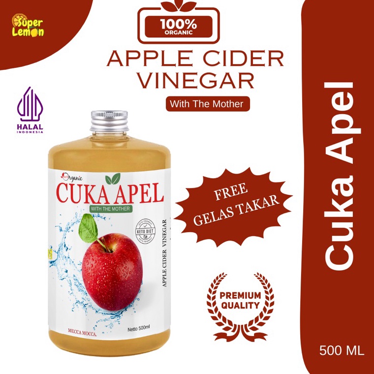 

Extra deals 5ml Cuka Apel With The Mother Pure Apple Cider Vinegar Untuk Diet 1 organic by Super Lemon