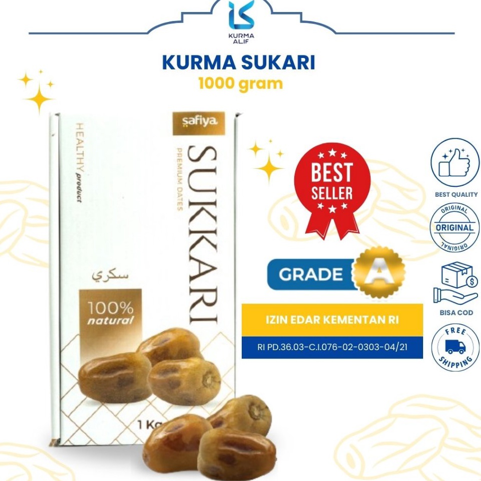 

Harga Promo Kurma Sukari Kurma Raja 1 kg Basah Lembut Premium