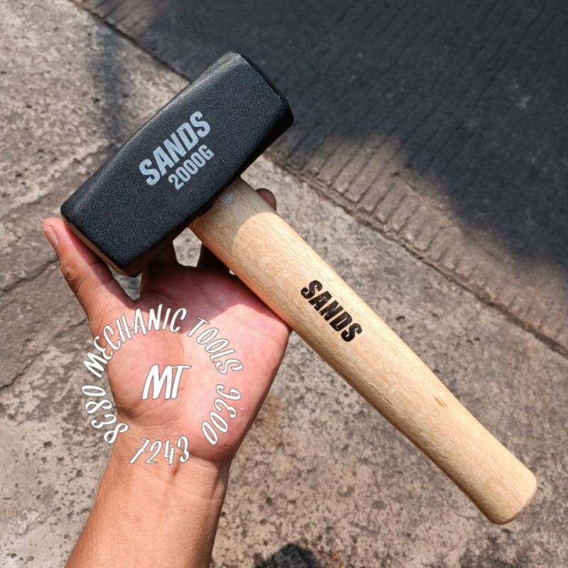 Sledge Hammer 2 Kg Palu Bodem 2 kg Gagang kayu Palu godam palu batu 2 kg gagang kayu Sands