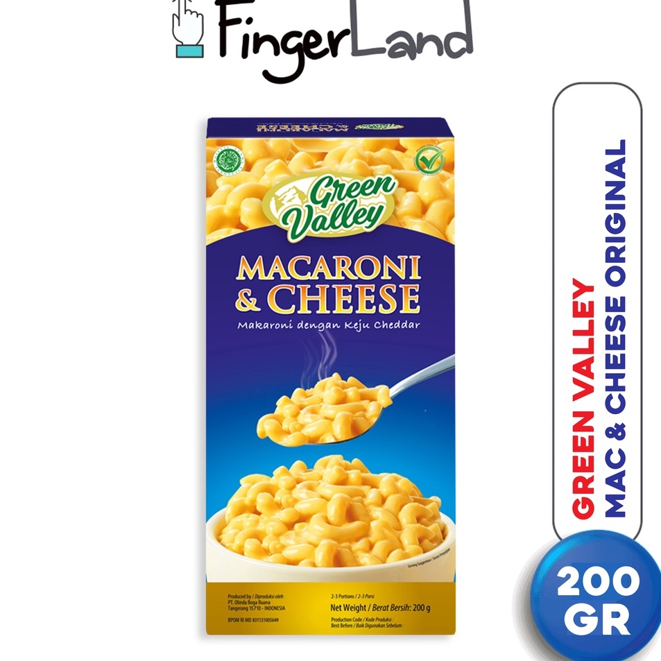 

Belanja disini GREEN VALLEY Macaroni and Cheese 2 gram Mac n Cheese