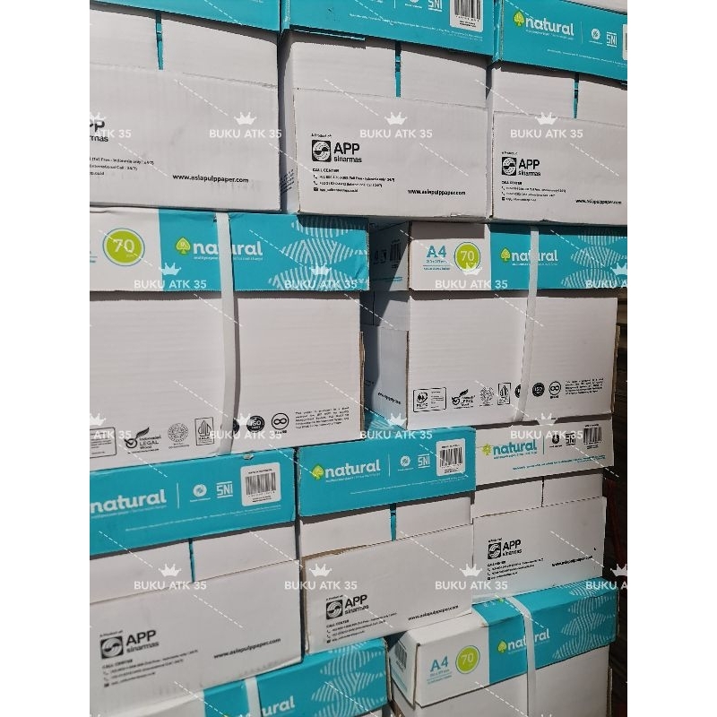Kertas HVS Foto Copy / Print TERMURAH A4 70 NATURAL 1 karton (2500 lembar)