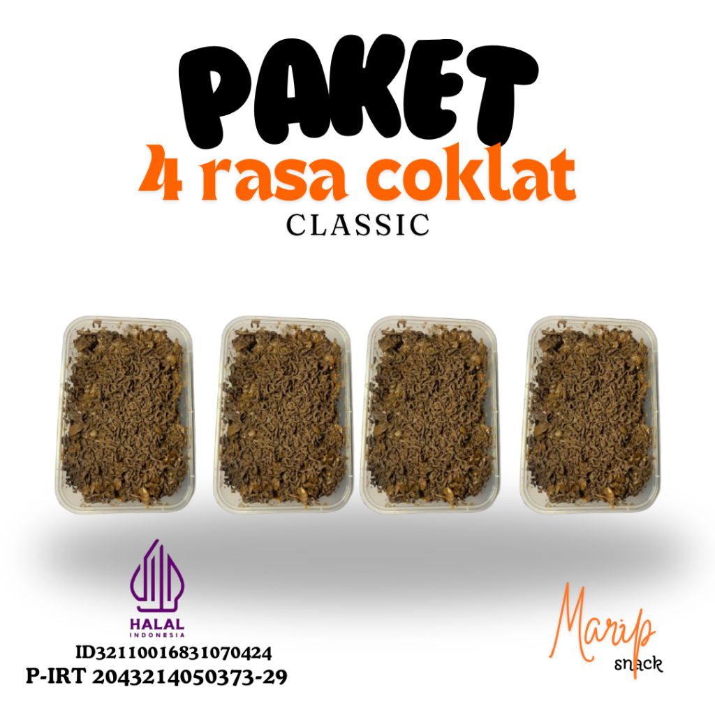 

PAKET 4 KERIPIK PISANG COKLAT LUMER RASA COKLAT DAN FULL TOPING COKLAT PARUT