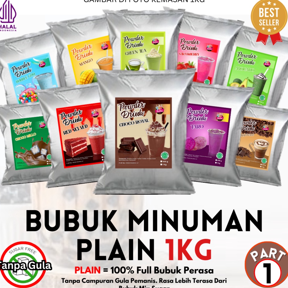 

Sale Sekarang Bubuk Minuman Rasa PLAIN 1kg Serbuk Minuman Kekinian