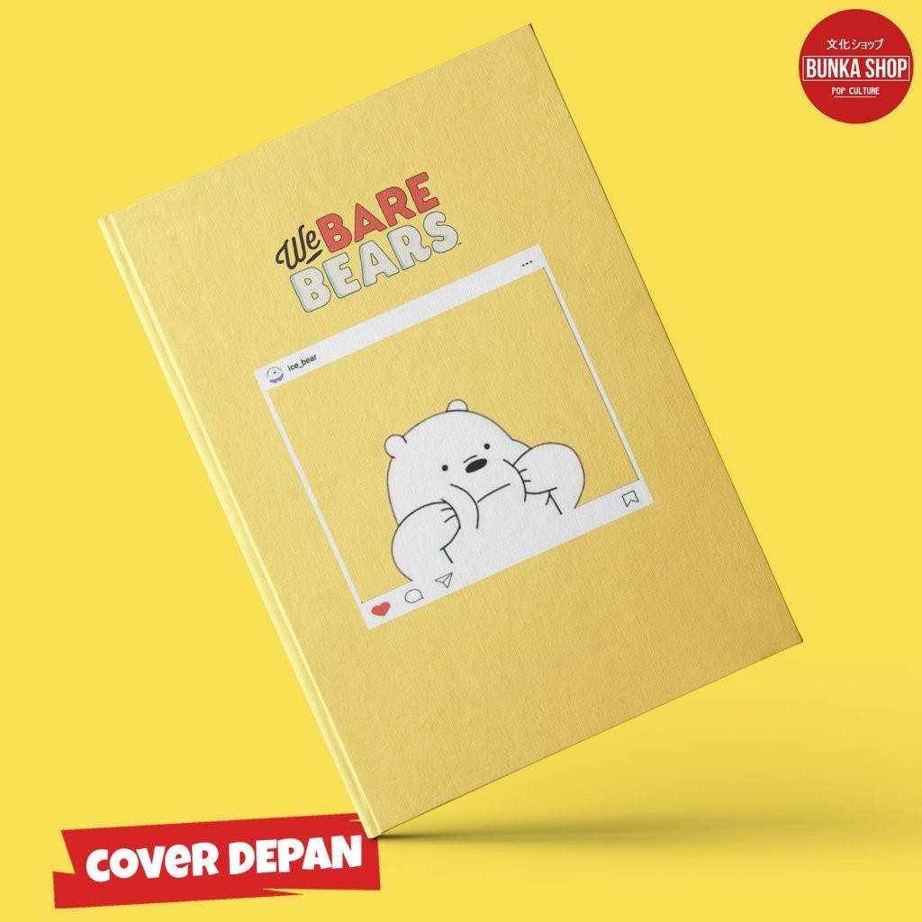 

Pocket Note We Bare Bears Frame yellow B Hardcover A6 Buku tulis Catatan Notes Agenda Planner Jurnal