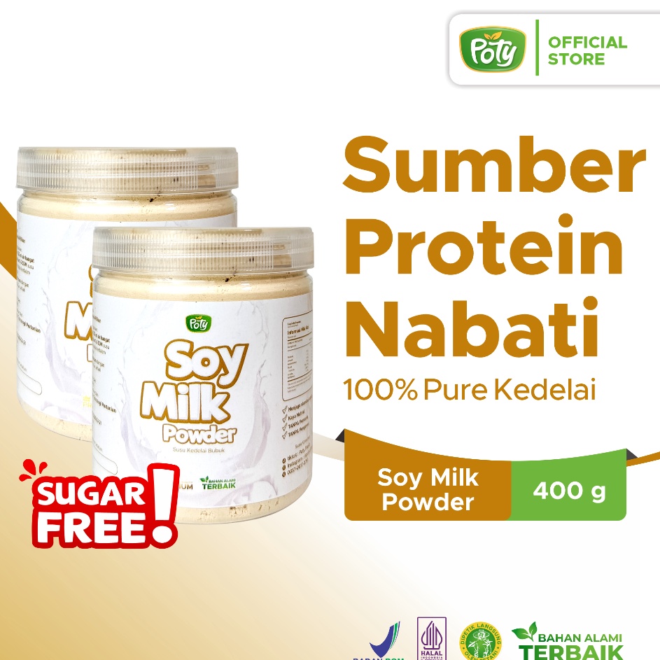 

Extra promo Soya Milk Soy Bean Milk Powder Susu Kacang Kedelai Kedele Sanrai Bubuk Murni Tanpa Gula Tinggi Protein Nabati 2 gr Poty