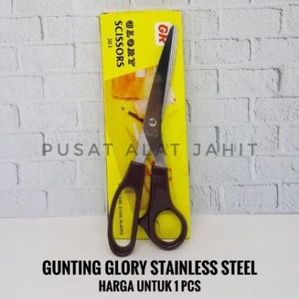 

Dijamin Awet GUNTING STAINLESS STEEL MERK GLORY SCISSORS KAIN ALAT JAHIT SERBAGUNA