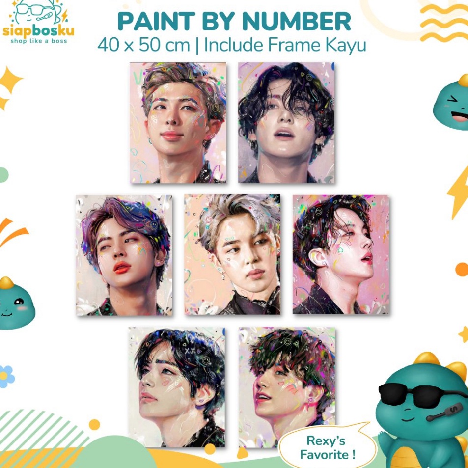

Grosir Merakyat PAINT BY NUMBER 4x5 CM AESTHETIC BTS KANVAS PAINTING KIT WITH FRAME SIAP LUKIS