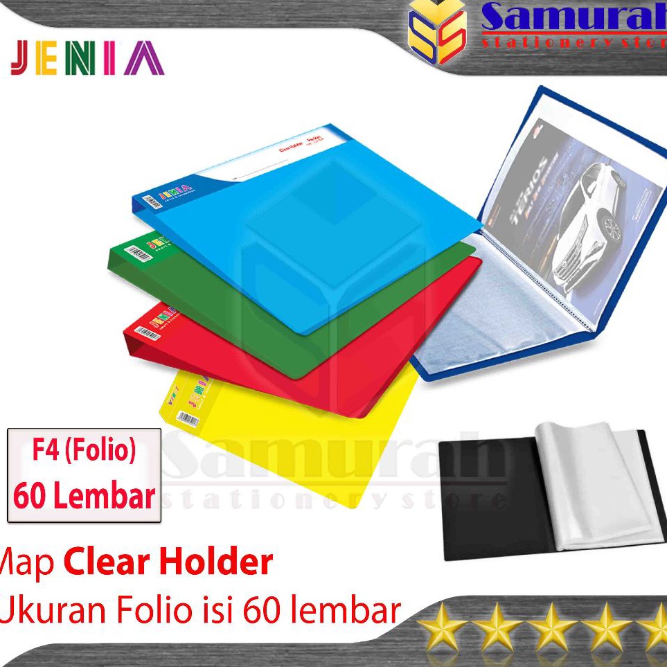 

Penawaran Terbaik Map Clear Holder 6 Pocket Polos Folio Jenia Album Plastik isi 6 lembar Kantong Bening Map Katalog List Harga Warna Merah Biru Kuning Hijau HItam