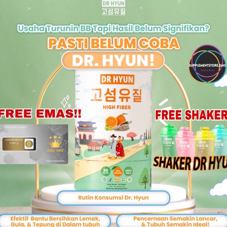 

Direkomendasikan FREE GOLD DR HYUN Fiber Minuman Serat Korea Rasa Jeju Orange Slimming Diet Sugar Free HALAL BPOM