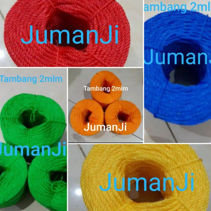 

Paket Untung Tali tambang 2mm panjang plus minus 15mtr