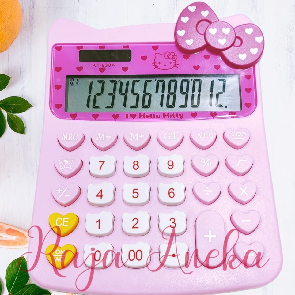 

Flash Shipment Kalkulator Hello Kitty KT 838 A 12 digit cek ulang calculator check correct helo kity hk kitty KT838