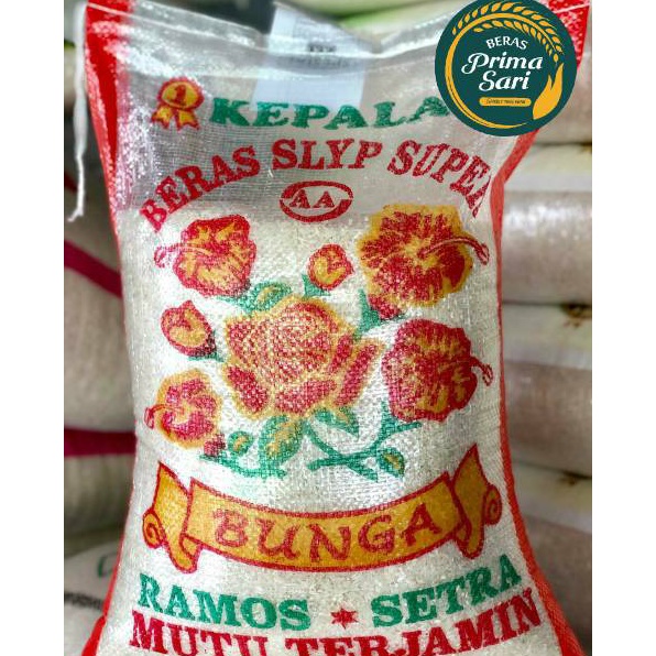 

Serbuu BERAS CAP BUNGA 5LT 5KG 1KG 2KG SETRA RAMOS