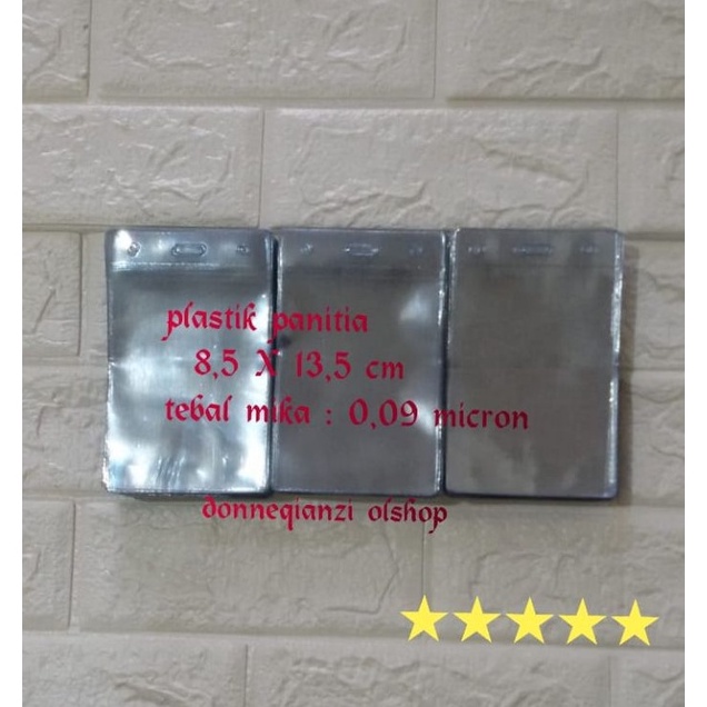 

New Stock plastik panitia plastik nametag 85 x 135 cm