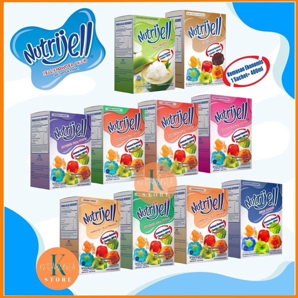 

Hemat Keras Nutrijell Ekonomis 1gr per BOX isi 12 Sachet Varian Banyak Rasa