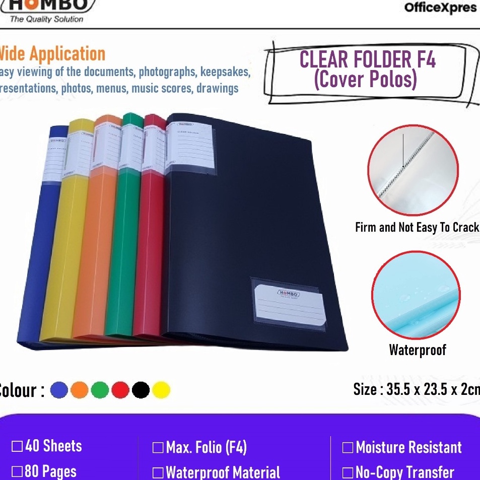 

Diskon Minggu Ini Map Plastik File Dokumen Keeper Clear Holder F4 Folio 4 Lembar Hombo
