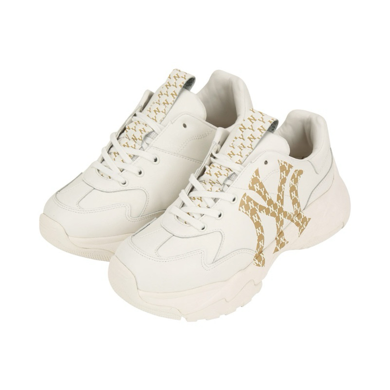MLB NY YANKEES BIGBALL CHUNKY MONOGRAM SNEAKER LIGHT GOLD