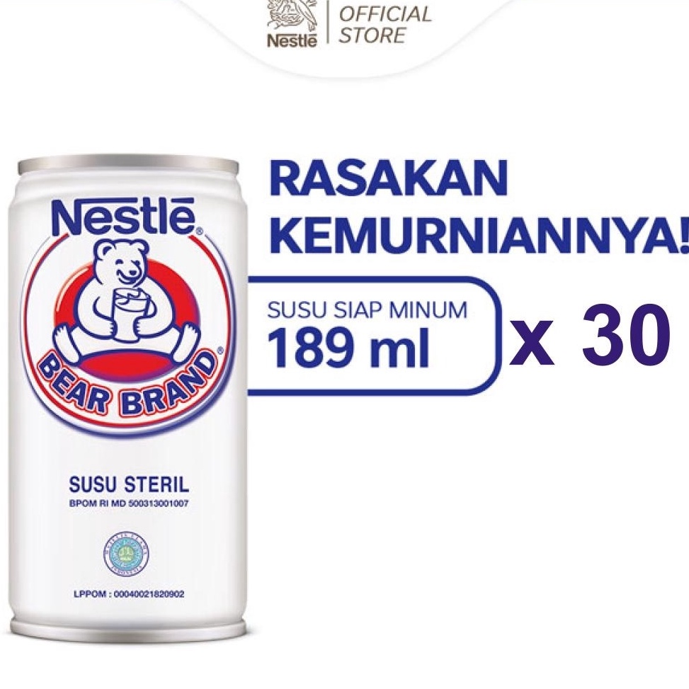 

Super Oke BEAR BRAND Susu Kaleng Susu Beruang Susu Steril 189ml x 3 pcs