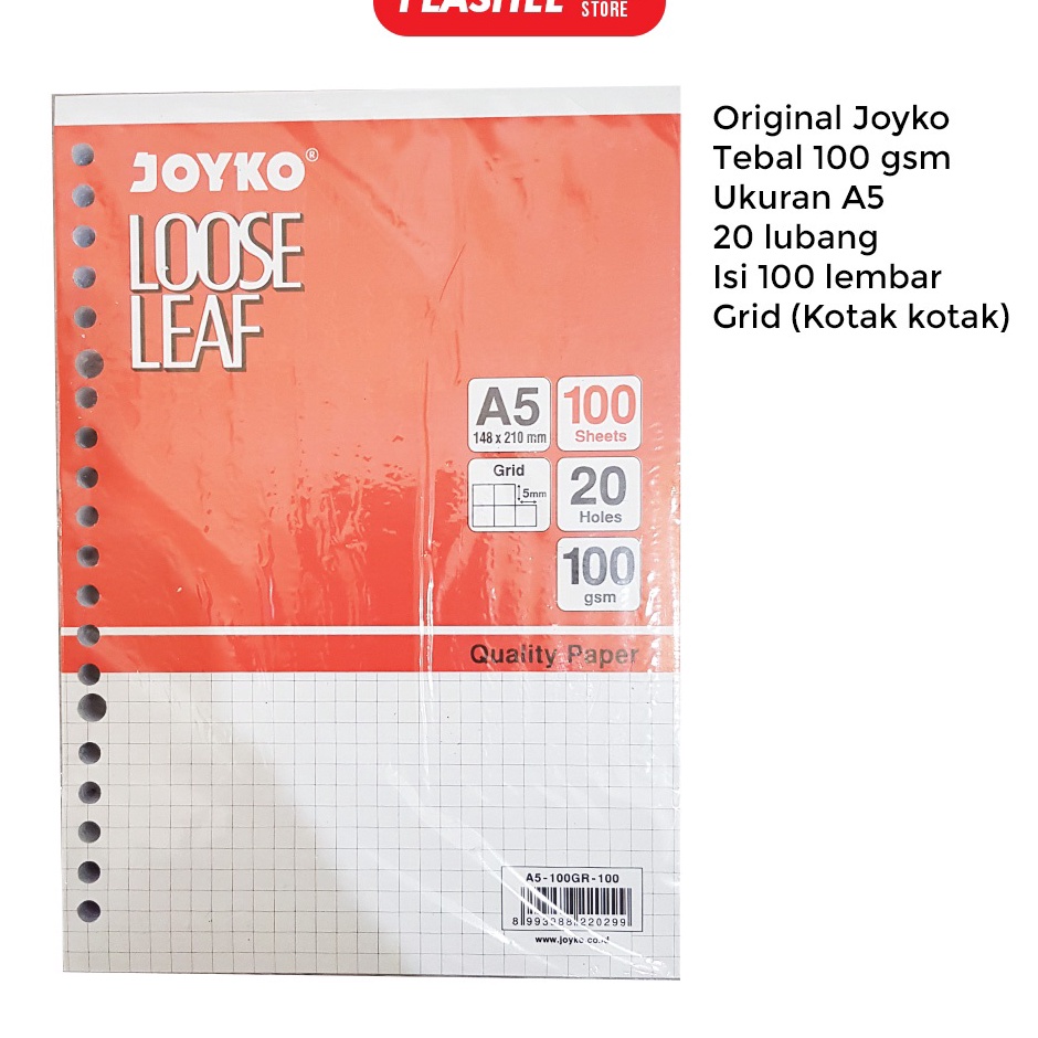 

Ready Stok Flashee Kertas Binder Kotak Loose Leaf Grid Isi File A5 B5 Isi 1 Lembar Joyko