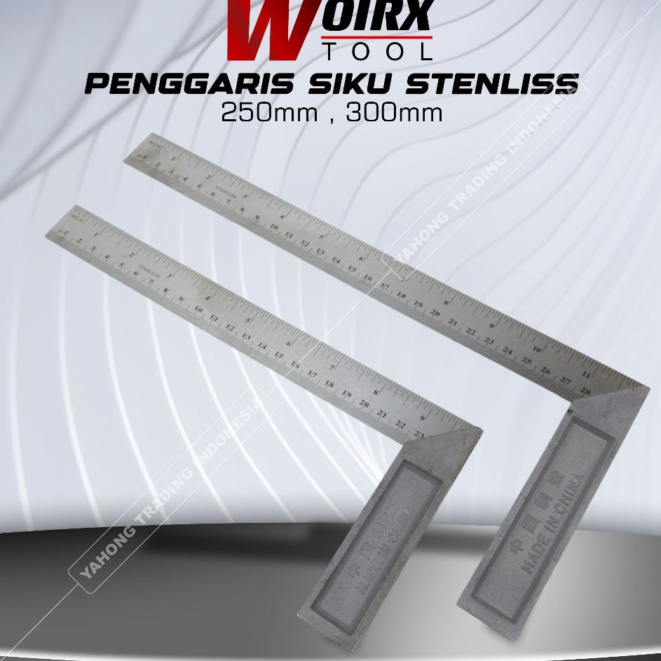 

Best Discount Penggaris Siku Tukang Stainless 25mm 3mm