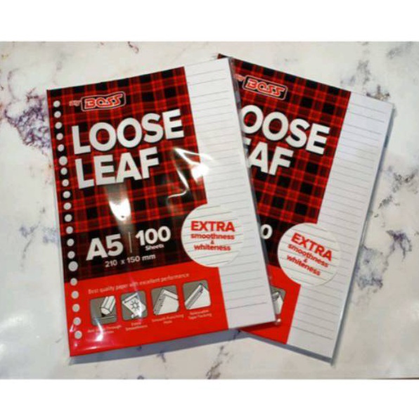 

Paket Pilihan Isi Binder Loose Leaf Kertas Garis Polos A5 2ring B5 2ring BIGBOSS