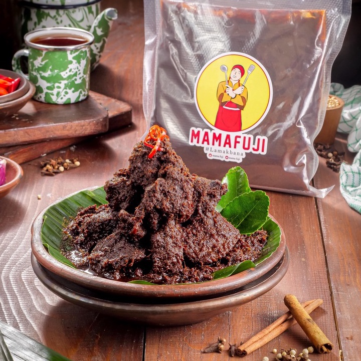 

Belanja hemat Mamafuji Rendang Padang Asli 7gr Ukuran Besar