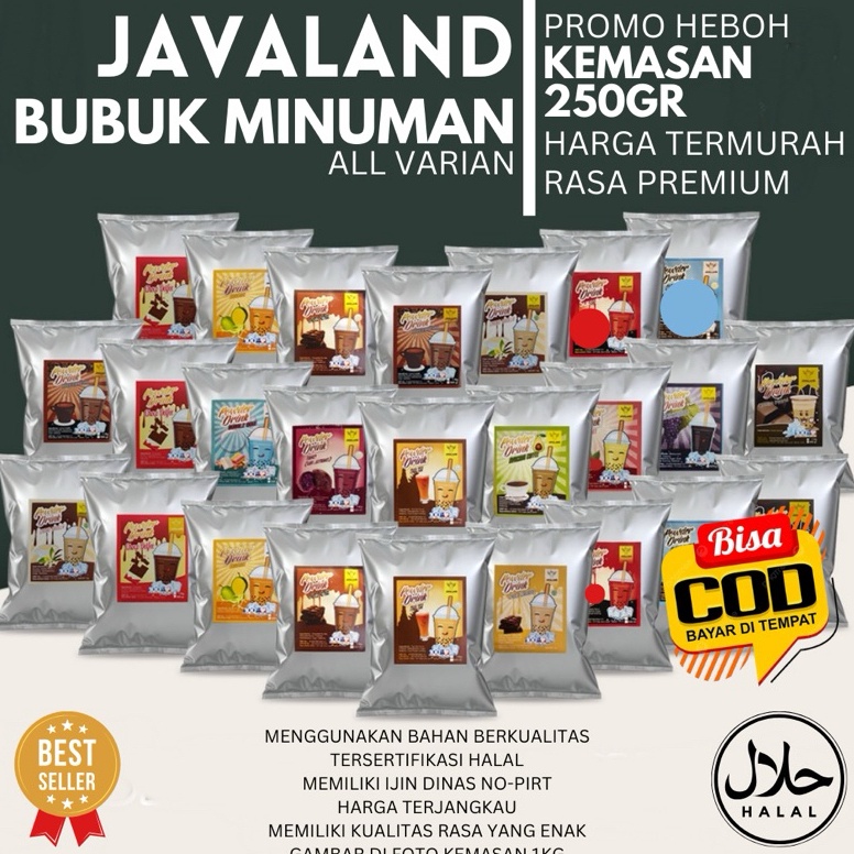 

Lagi Promo Bubuk Minuman Boba Kekinian Aneka Rasa Javaland Mix 25gr