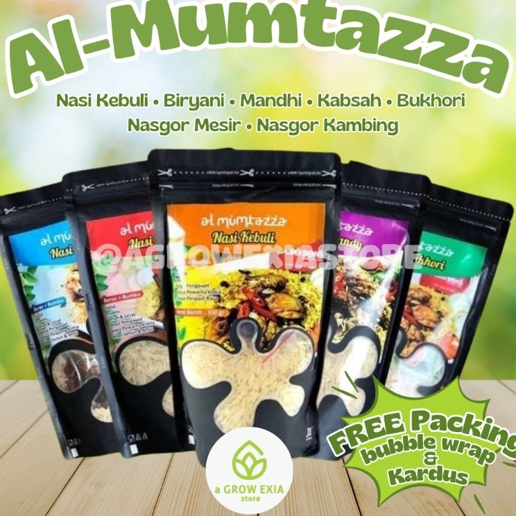 

Makin murah AlMumtazza Nasi Kebuli Biryani Mandhi Kabsah Bukhori Instan Beras Basmati dan Bumbu Kemasan Family Pack 35 gr