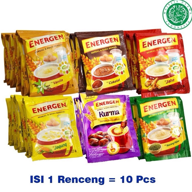 

Pesan cepat energen vanila cokelat jahe kacang hijau kurma renceng renteng isi 1 pcs x 32 gr sereal sarapan instan oat