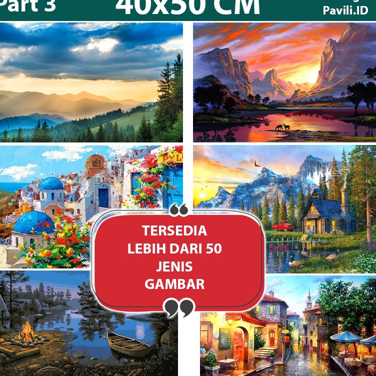 

Diskon Murah DIY Painting Paint By Numbers Canvas Lukis Set Include FRAME TERPASANG Kuas Tinta 4x5cm